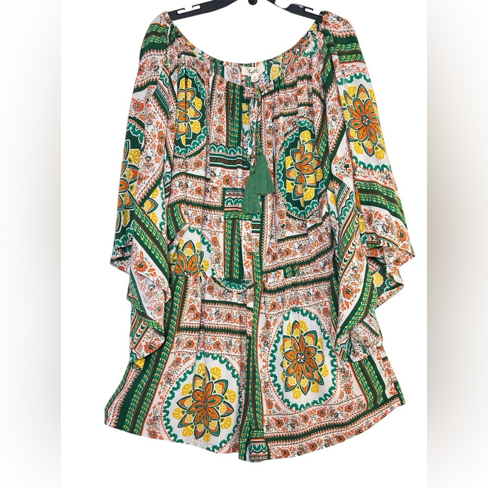 Kye Mi Bohemian Floral Print Women's Romper Size M